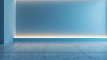 AI generated Universal minimalistic blue background for presentation. A light blue wall photo