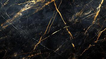 AI generated Textured of the black marble background. Gold and white patterned natural of dark gray marble texture. black marbel texture background. Black marble gold pattern luxury. dark grey photo