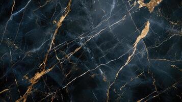 AI generated Textured of the black marble background. Gold and white patterned natural of dark gray marble texture. black marbel texture background. Black marble gold pattern luxury. dark grey photo