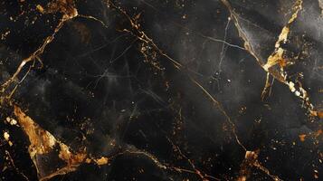 AI generated Textured of the black marble background. Gold and white patterned natural of dark gray marble texture. black marbel texture background. Black marble gold pattern luxury. dark grey photo