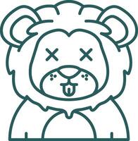 Dead Line Gradient Green Icon vector
