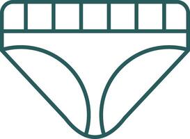 Underwear Line Gradient Green Icon vector