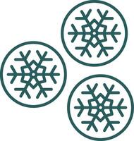 bola de nieve línea degradado verde icono vector