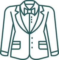 Blazer Line Gradient Green Icon vector