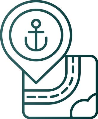 Port Line Gradient Green Icon