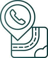 Help center Line Gradient Green Icon vector