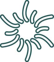 Cyclone Line Gradient Green Icon vector