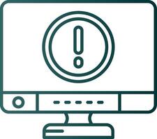 Error Line Gradient Green Icon vector