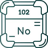 Nobelium Line Gradient Green Icon vector