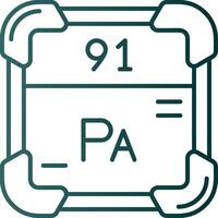 Protactinium Line Gradient Green Icon vector