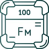 Fermium Line Gradient Green Icon vector