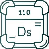 Darmstadtium Line Gradient Green Icon vector