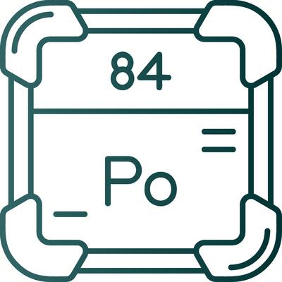 Polonium Line Gradient Green Icon