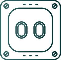 Socket Line Gradient Green Icon vector