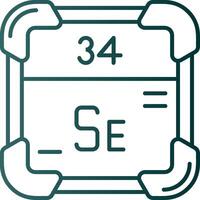 Selenium Line Gradient Green Icon vector