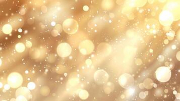 AI generated Elegant beige bokeh abstract background. Delicate blurred wallpaper texture. Template with defocused bokeh lights and copy space for business website design. photo
