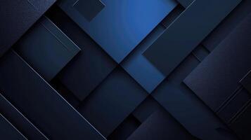 AI generated Modern black blue abstract background. Minimal. Color gradient. Dark. Web banner. Geometric shape. photo