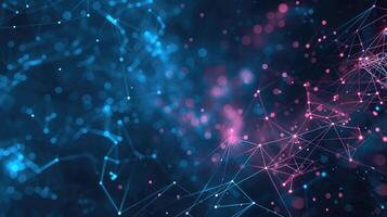 AI generated Abstract Technology Network Background Illustration photo