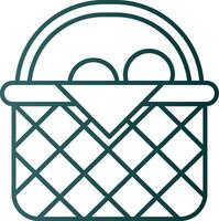 Basket Line Gradient Green Icon vector