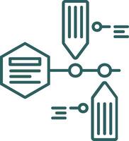 Timeline Line Gradient Green Icon vector
