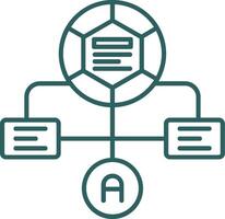 Workflow Line Gradient Green Icon vector