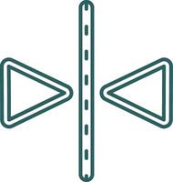 Flip Line Gradient Green Icon vector