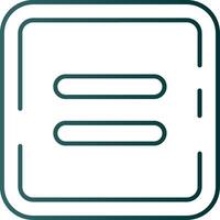 Equal Line Gradient Green Icon vector