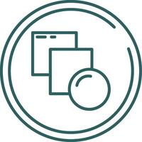 Blend Line Gradient Green Icon vector