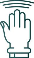 Drag Window Line Gradient Green Icon vector