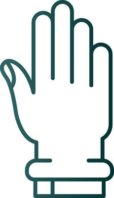Hand Line Gradient Green Icon