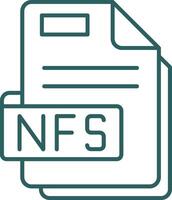 Nfs Line Gradient Green Icon vector