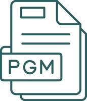 Pgm Line Gradient Green Icon vector