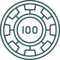 Chip Line Gradient Green Icon vector