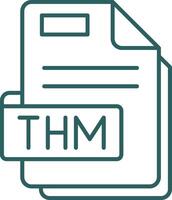 Thm Line Gradient Green Icon vector