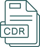 Cdr Line Gradient Green Icon vector