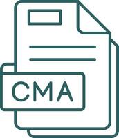 Cma Line Gradient Green Icon vector