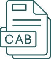 Cab Line Gradient Green Icon vector