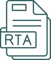 Rta Line Gradient Green Icon vector