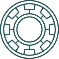 Chip Line Gradient Green Icon vector