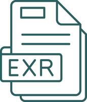 exr línea degradado verde icono vector