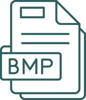 Bmp Line Gradient Green Icon vector