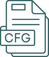 Cfg Line Gradient Green Icon vector