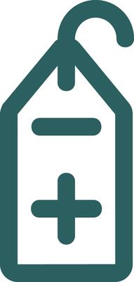 Add tag Line Gradient Green Icon