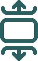 Carousel vertical Line Gradient Green Icon vector