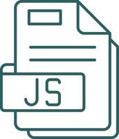 Js Line Gradient Green Icon vector