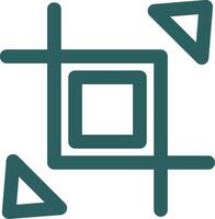 Expand crop resize Line Gradient Green Icon vector