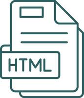 Html Line Gradient Green Icon vector
