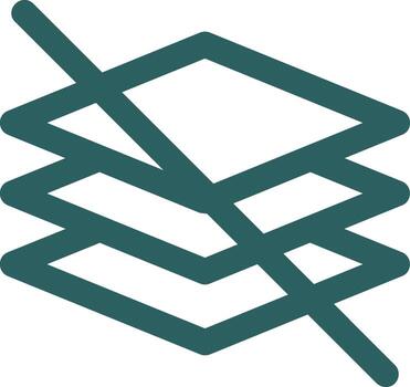 Hide layer Line Gradient Green Icon vector