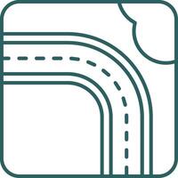 autopista línea degradado verde icono vector