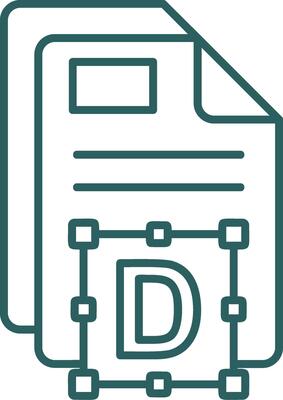 Font Line Gradient Green Icon
